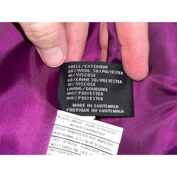 Via Spiga Magenta Wool Blend Coat - Women's Size 12 - Simply Fabulous! - Picture 10 of 15